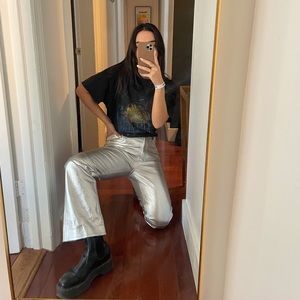 NWT Coach Metallic Leather Pants